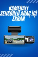 Araç İçi Full Hd Kamera Ön ve Arka Kameralı Ekranlı Araç Kamerası - Görsel 2