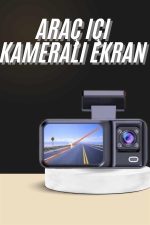 1080p Sürüş Kaydedici 2 İnç Araç Araba Ön İç Arka DVR IPS Ekran - Görsel 2