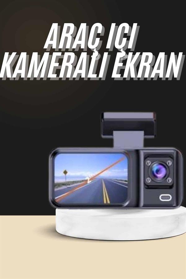 Compressed by jpeg-recompress 1080p Sürüş Kaydedici 2 İnç Araç Araba Ön İç Arka DVR IPS Ekran - Görsel 2