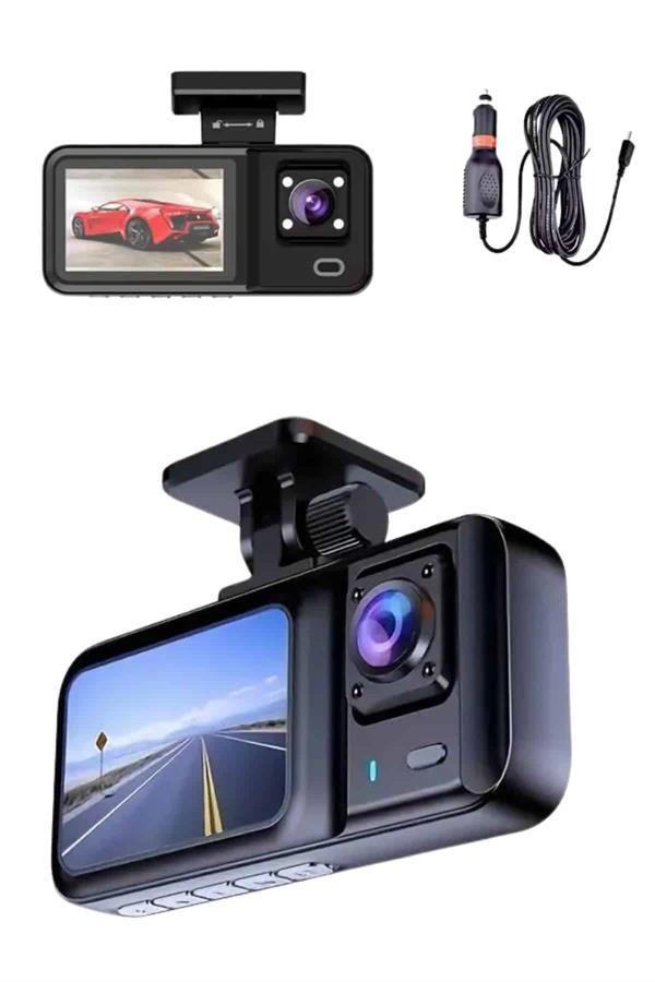 Compressed by jpeg-recompress 1080p Sürüş Kaydedici 2 İnç Araç Araba Ön İç Arka DVR IPS Ekran - Görsel 3