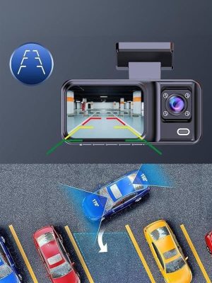 Ön ve Arka Kameralı 2 İnç 1080P Full HD DVR Araç İçi Ekran