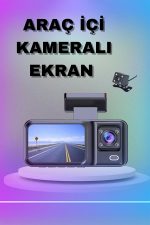 1080P 3 Lensli WİFİ Araç İçi Kameralı Ekran DVR Kaydedici Gece Görüşlü - Görsel 2