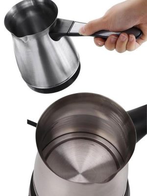 Paslanmaz Çelik Türk Kahvesi Makinesi 6 Fincan Kpasiteli Elektrikli Cezve