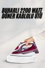 Yeni Nesil Kırmızı Buharlı Ütü 2200 Watt Seramik Tabanlı Yüksek Buhar Gücü - Görsel 2