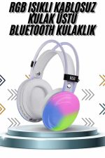 Kablosuz Bluetooth Kulaklık RGB Işıklı Kulak Üstü 5.3 Bluetooth Bağlantılı - Görsel 2