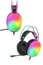 Kulak Üstü Kablosuz Bluetooth Kulaklık Unısex Renkli Işıklı Kulaklık - Görsel 5