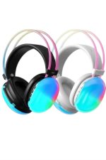 Kulak Üstü Kablosuz Bluetooth Kulaklık Unısex Renkli Işıklı Kulaklık