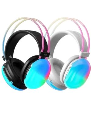 Kulak Üstü Kablosuz Bluetooth Kulaklık Unısex Renkli Işıklı Kulaklık