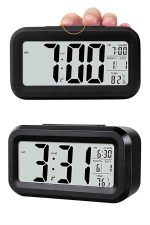 Gece Dijital Masa Saati Dijital Alarmlı Led Ekran Pilli Çalar Saat - Görsel 3