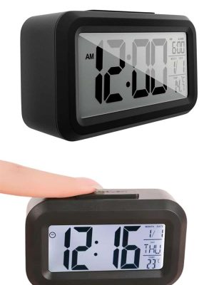 Gece Dijital Masa Saati Dijital Alarmlı Led Ekran Pilli Çalar Saat
