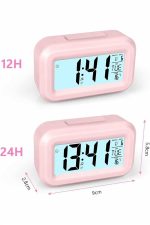 Gece Dijital Masa Saati Dijital Alarmlı Led Ekran Pilli Çalar Saat - Görsel 5