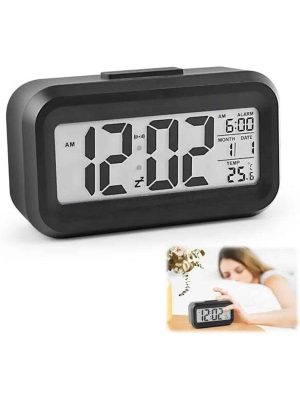 Dijital Işıklı Alarmlı Çalışma Masası Ekran Pilli Çalar Saat