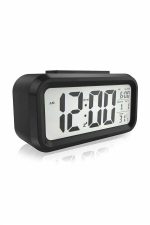 Dijital Masa Saati Takvim Çalar Saat Alarmlı Işıklı Led Ekran Pilli - Görsel 3