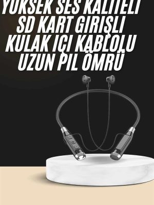 Boyun Bantlı SD Kart Girişli Yüksek Perfomanslı Bluetooth Kulaklık