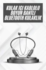 Bluetooth Kulaklık 120 Saat Kullanım Süresi Boyun Askılı Bluetooth Kablosuz Kulaklık - Görsel 2