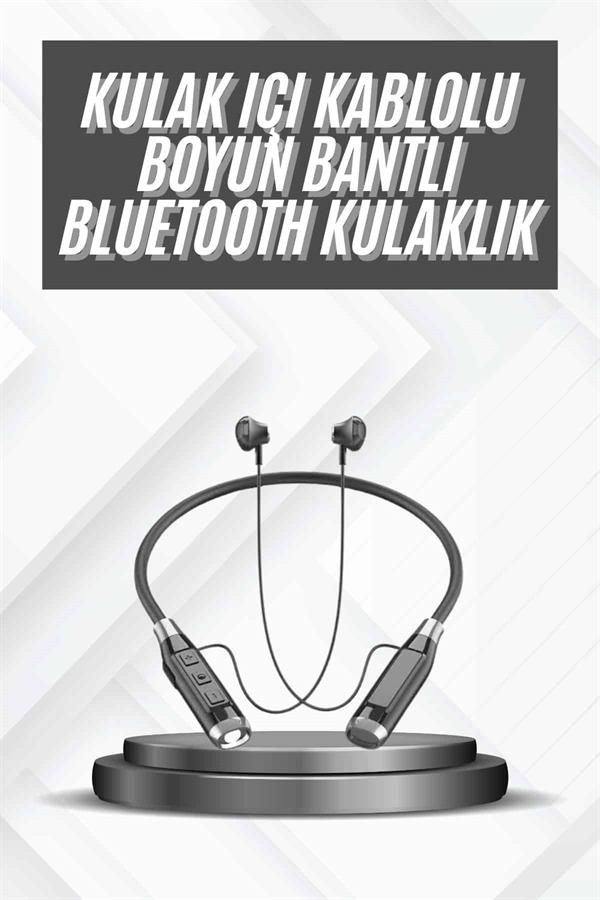 Compressed by jpeg-recompress Bluetooth Kulaklık 120 Saat Kullanım Süresi Boyun Askılı Bluetooth Kablosuz Kulaklık - Görsel 2