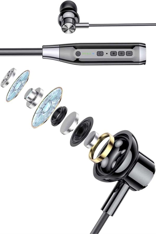 Compressed by jpeg-recompress Bluetooth Kulaklık 120 Saat Kullanım Süresi Boyun Askılı Bluetooth Kablosuz Kulaklık - Görsel 5