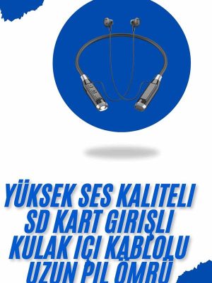Bluetooth Kulaklık 120 Saat Kullanım Süresi Boyun Askılı Bluetooth Kablosuz Kulaklık