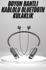 Boyun Bantlı Kulak İçi Kablolu Yüksek Ses Kaliteli Bluetooth Kulaklık - Görsel 2