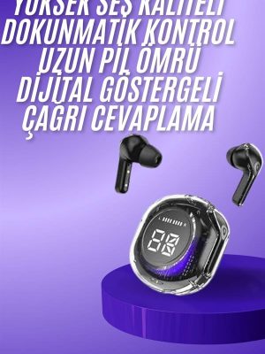 Yeni Nesil Bluetooth Kulaklık Dijital Göstergeli Gaming Dokunmatik 5.3 Kablosuz