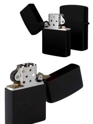 Siyah Kutulu Metal Çakmak Benzinli Hediyelik Eşya