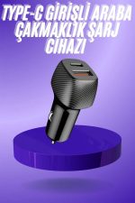 38W USB Type-C Girişli Oto Çakmaklık Araç İçi Hızlı Şarj Çakmaklık Şarj Aleti - Görsel 2