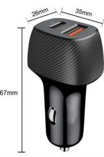 Araç İçi Hızlı Şarj Soketi 38W Oto Çakmaklık Type-C Araba Çakmaklık - Görsel 4
