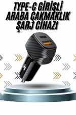 Hızlı Oto Şarj Cihazı 38W Çift Girişli HIzlı Şarj Oto Çakmaklık Type-C - Görsel 2