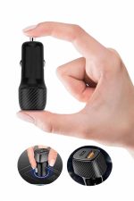 Hızlı Oto Şarj Cihazı 38W Çift Girişli HIzlı Şarj Oto Çakmaklık Type-C - Görsel 3