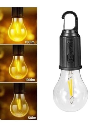 Taşınabilir Askılı Ampul Kamp Lambası Askılı Type-C Şarjlı Bahçe Lambası