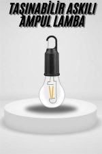 Taşınabilir Askılı Ampul Kamp Lambası Askılı Type-C Şarjlı Bahçe Lambası - Görsel 2