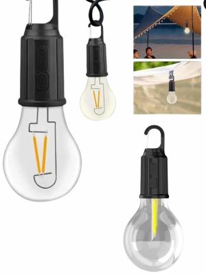 Askılı Kırılmaz Led Işık Kamp Bahçe Lambası Taşınabilir Led Ampul Şarjlı