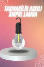 Şarjlı Dekoratif Kamp Lambası Askılı Ampul Led Işık Type-C Girişli - Görsel 2