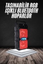 Bluetooth Hoparlör Çift Mikrofonlu Güçlü Ses Kaliteli Kesintisiz Kablosuz - Görsel 2