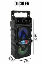 Büyük Boy Bluetooth Hoparlör Çoklu Bağlantı Çift Çıkışlı Taşınabilir Kesintisiz - Görsel 3