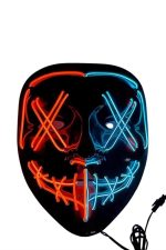 Hallowen Parti Maskesi Neon Led Işıklı Maske 3 Modlu Cadılar Bayramı Maskesi - Görsel 5