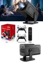 4K Android Smart Wi-fi Çift Kollu Projeksiyon Game Box Kumandalı Taşınabilir - Görsel 3