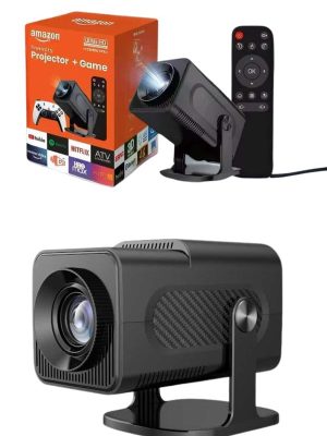 4K Android Smart Wi-fi Çift Kollu Projeksiyon Game Box Kumandalı Taşınabilir