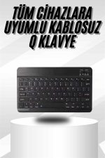 Kablosuz Bluetooth Bağlantılı Taşınabilir Q Klavye Tüm Cihazlara Uyumlu - Görsel 2