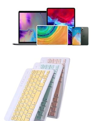 Android ve İOS Uyumlu Bluetooth Kablosuz Türkçe Q Klavye Renkli