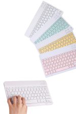 Uyumlu Kablosuz Bluetooth Şarj Edilebilir Mini Q Klavye - Görsel 5