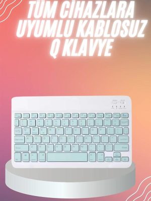 Bluetooh Wıreless Keyboard Siyah Q Klavye İOS Ipad Android Windows Uyumlu