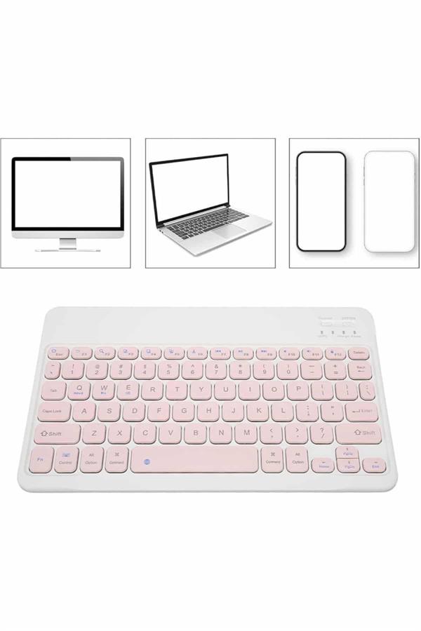 Compressed by jpeg-recompress Bluetooth Şarj Edilebilir Mini Q Klavye Kablosuz Taşınabilir - Görsel 3