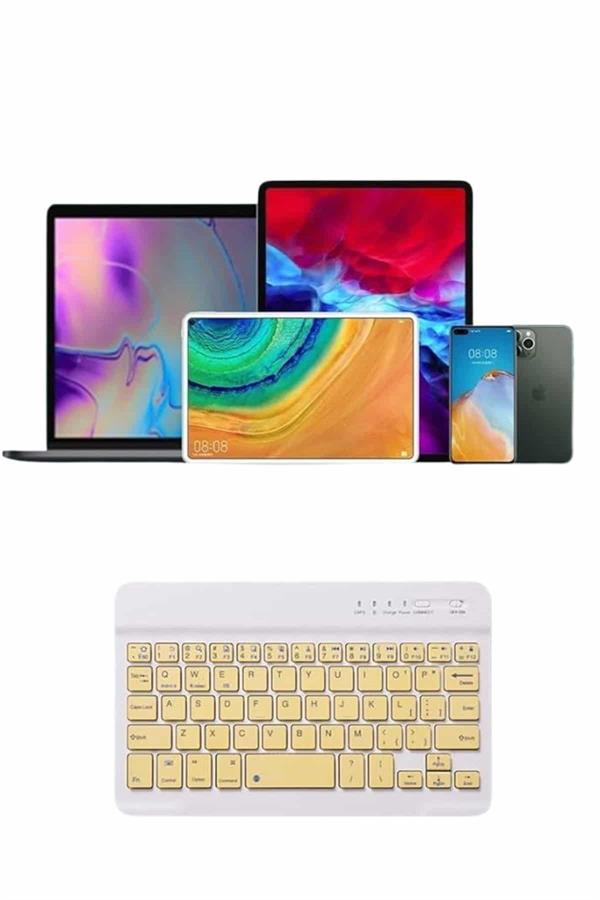 Compressed by jpeg-recompress Bluetooth Şarj Edilebilir Mini Q Klavye Kablosuz Taşınabilir - Görsel 5