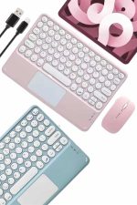 Profesyonel Wifi Q Klavye Bluetooth Klavye Touchpad 10.8 Inç - Görsel 3