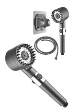 Yeni Nesil Duş Başlığı Paslanmaz Çelik Masaj Etkili Ergonomik Tasarım Su Basınçlı - Görsel 4