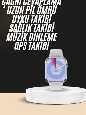 Akıllı Saat Kulaklık Hediyeli Uyku ve Sağlık Takibi Yapabilen Uzun Ömürlü