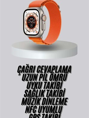 Yeni Nesil Akıllı Saat Uyku ve Sağlık Takibi Titeşimli Sesli Arama Mesaj ve Bildirim Görme