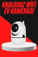 Baby Kamera Kablosuz 720P Beyaz 360 Derece Wifi Kamera Full HD 1080p - Görsel 2