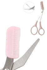 Kavisli Kaş Kirpik Düzeltici Bıyık Alma Taraklı Kaş Makası Yüz Bakım Seti Makas - Görsel 4